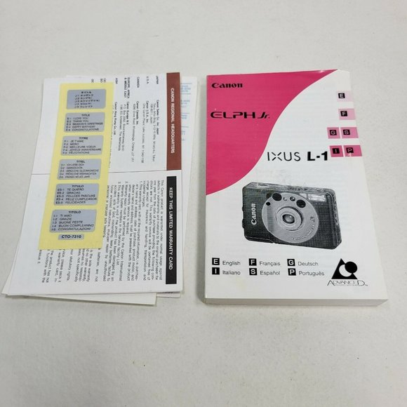 Canon IX240 Elph Jr Point & Shoot APS Film Camera in Box w/ Instructions & Case - Picture 9 of 12
